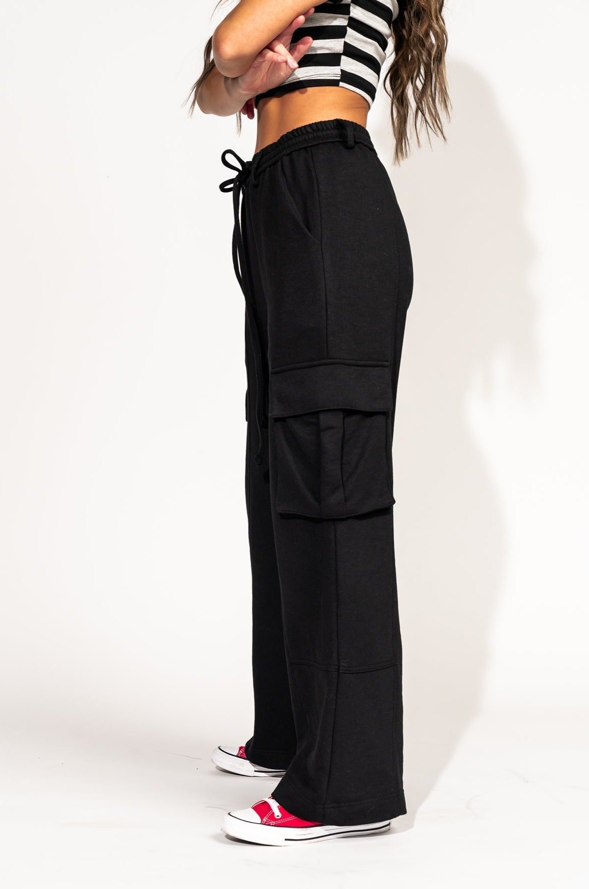 LALA ORIGINAL: So Good Cargo Pants in Black - Dressed in Lala