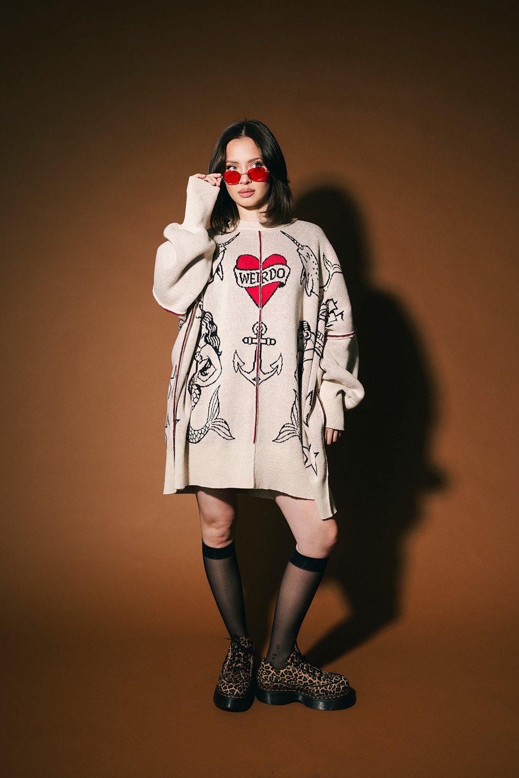 Lala Tattoo Shop Oversized Sweater - Dressed in Lala