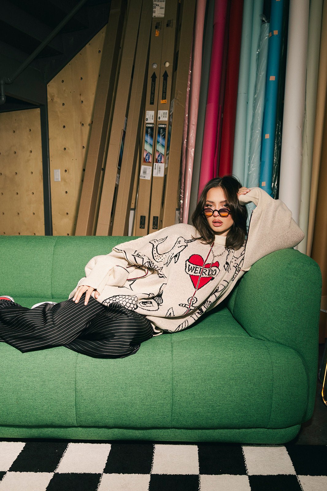 Lala Tattoo Shop Oversized Sweater - Dressed in Lala