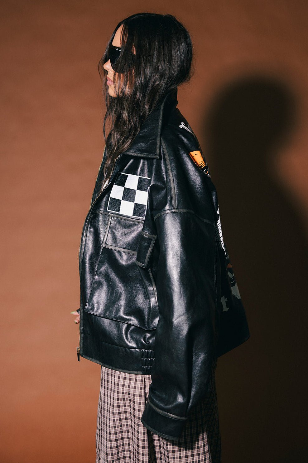 Lalaland Art Department Vegan Leather Bomber Jacket - Dressed in Lala