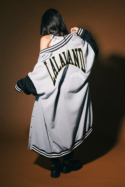Lalaland Dolphins Longline Bomber Jacket - Dressed in Lala