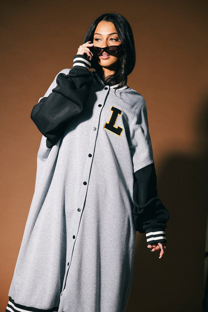 Lalaland Dolphins Longline Bomber Jacket - Dressed in Lala