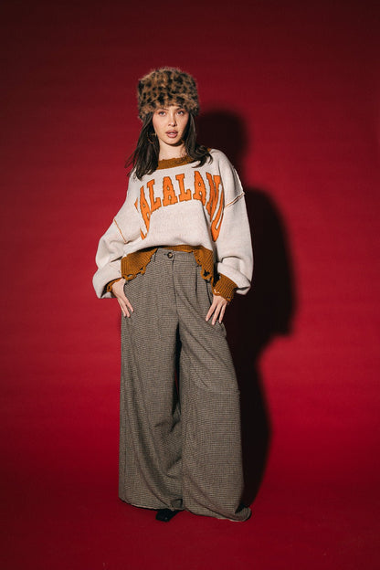 Lalaland University Distressed Boxy Sweater - Dressed in Lala