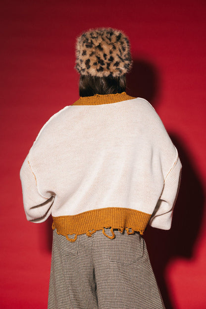 Lalaland University Distressed Boxy Sweater - Dressed in Lala