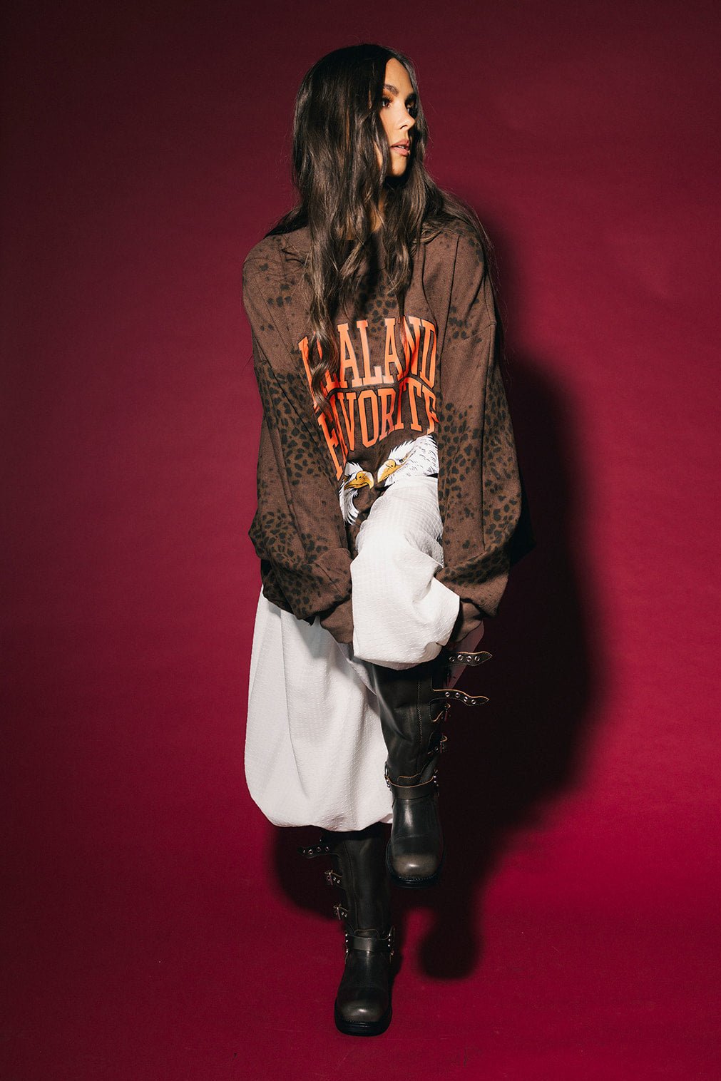 Lalaland's Favorite Mock Neck Thermal in Leopard Mania - Dressed in Lala