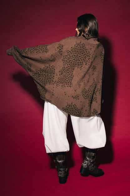 Lalaland's Favorite Mock Neck Thermal in Leopard Mania - Dressed in Lala