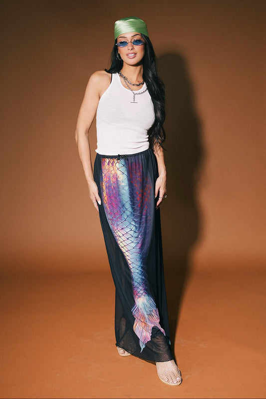 Let's Play Mermaids Mesh Maxi Skirt - Dressed in Lala