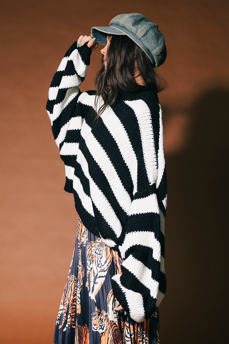 LOML Chunky Boxy Knit in Black + White - Dressed in Lala