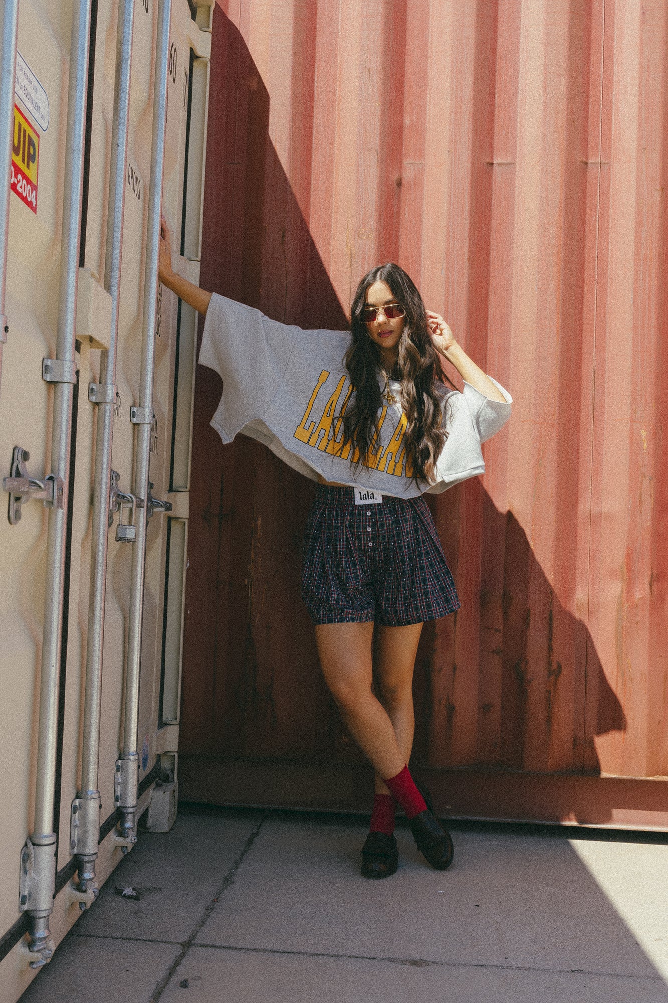 Lots of Love Plaid Pleated Boxer Shorts - Dressed in Lala