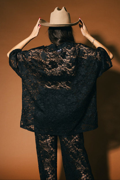 Love Hangover Oversized Lace Tee - Dressed in Lala