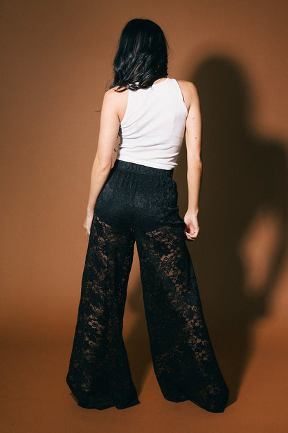 Love Hangover Wide Leg Lace Pants - Dressed in Lala