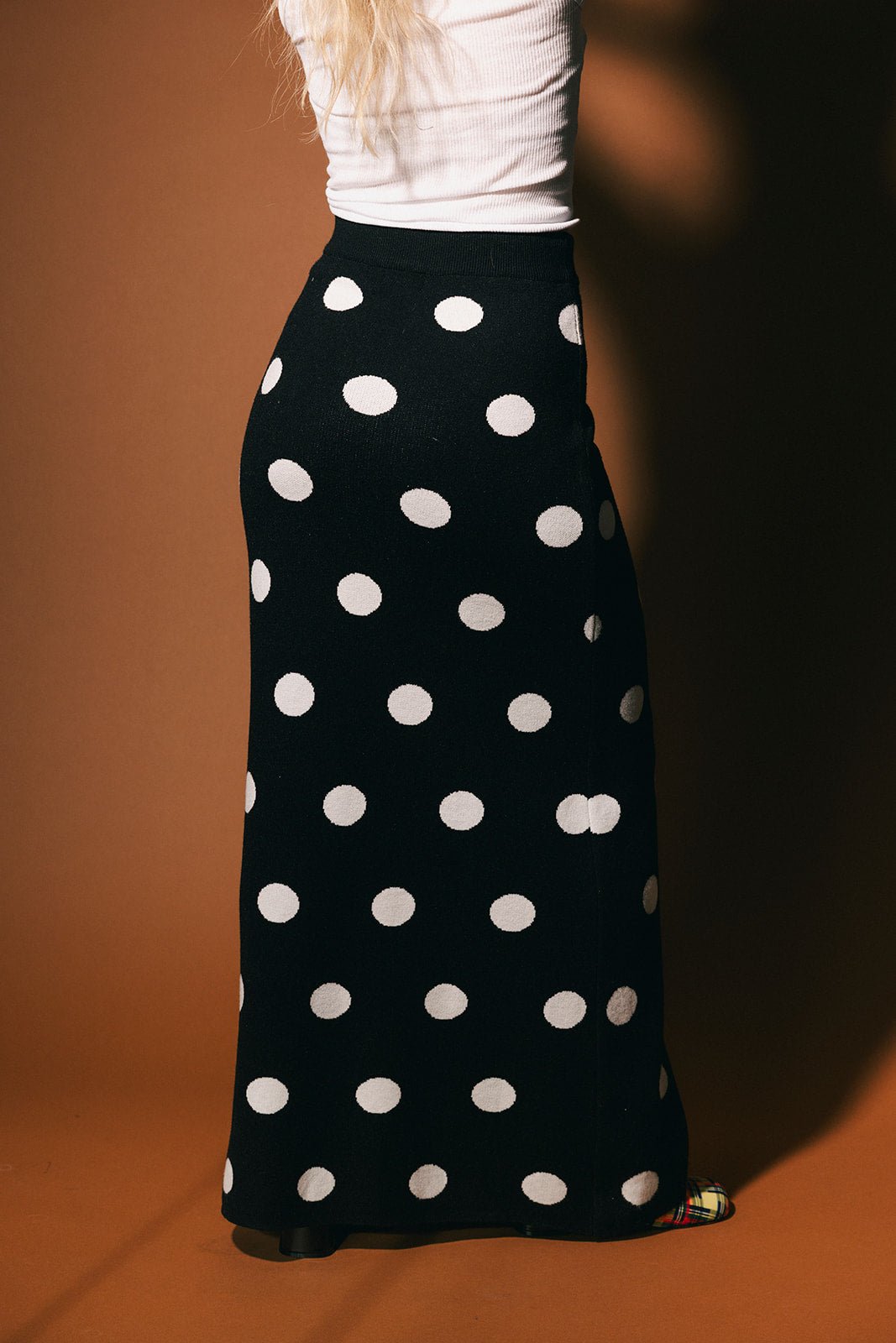 Love of the Game Polka Dot Knit Maxi Skirt - Dressed in Lala