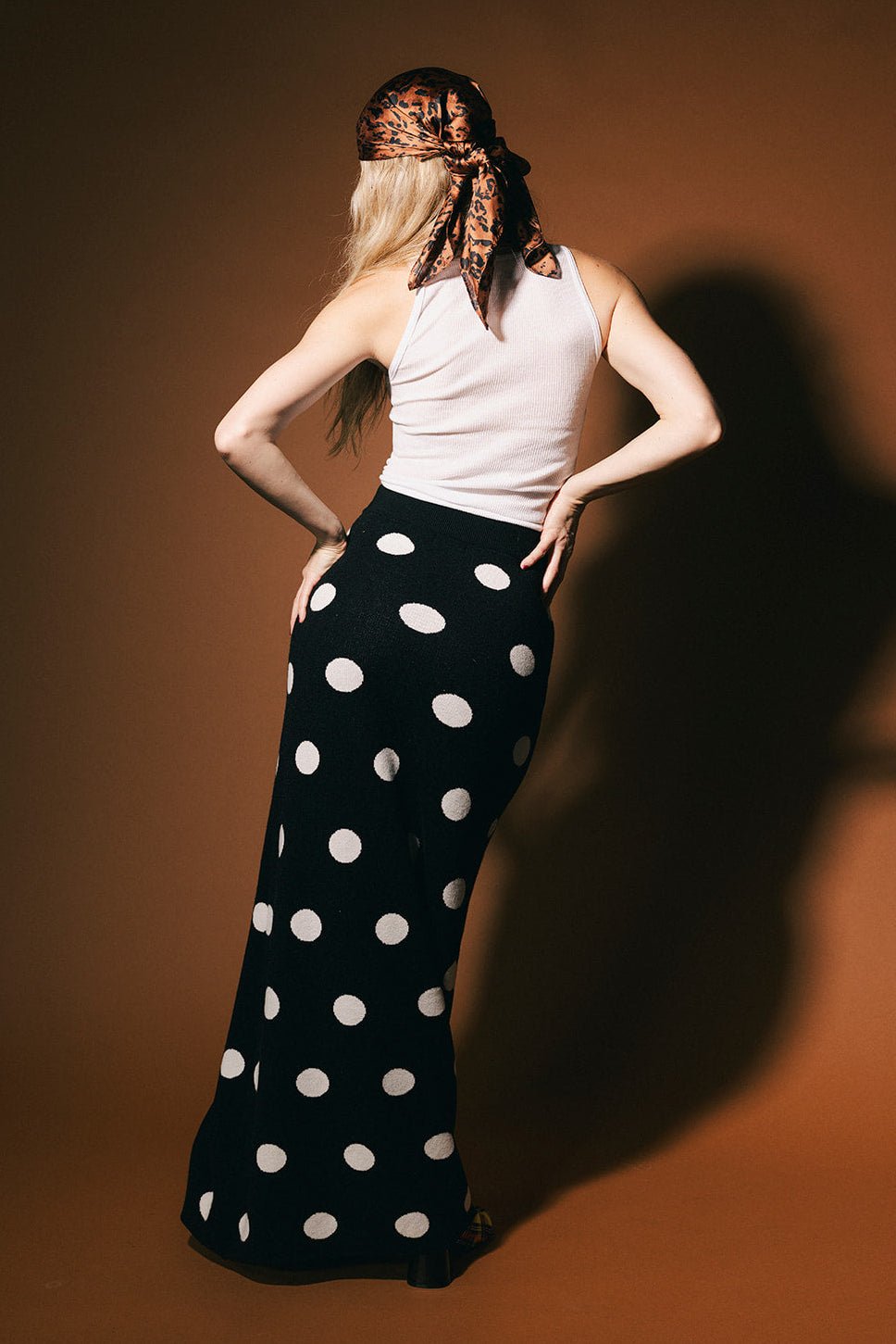 Love of the Game Polka Dot Knit Maxi Skirt - Dressed in Lala