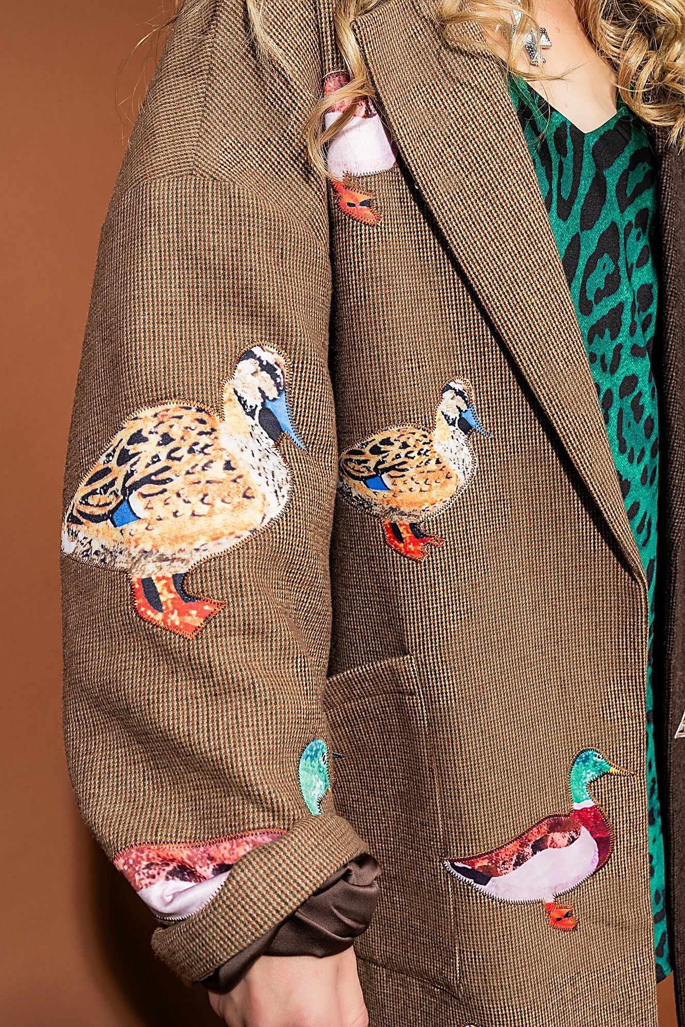 Lucky Duck Half & Half Plaid Coat - Dressed in Lala