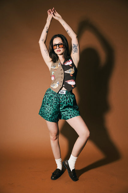 Lucky Duck Half + Half Waistcoat Vest - Dressed in Lala