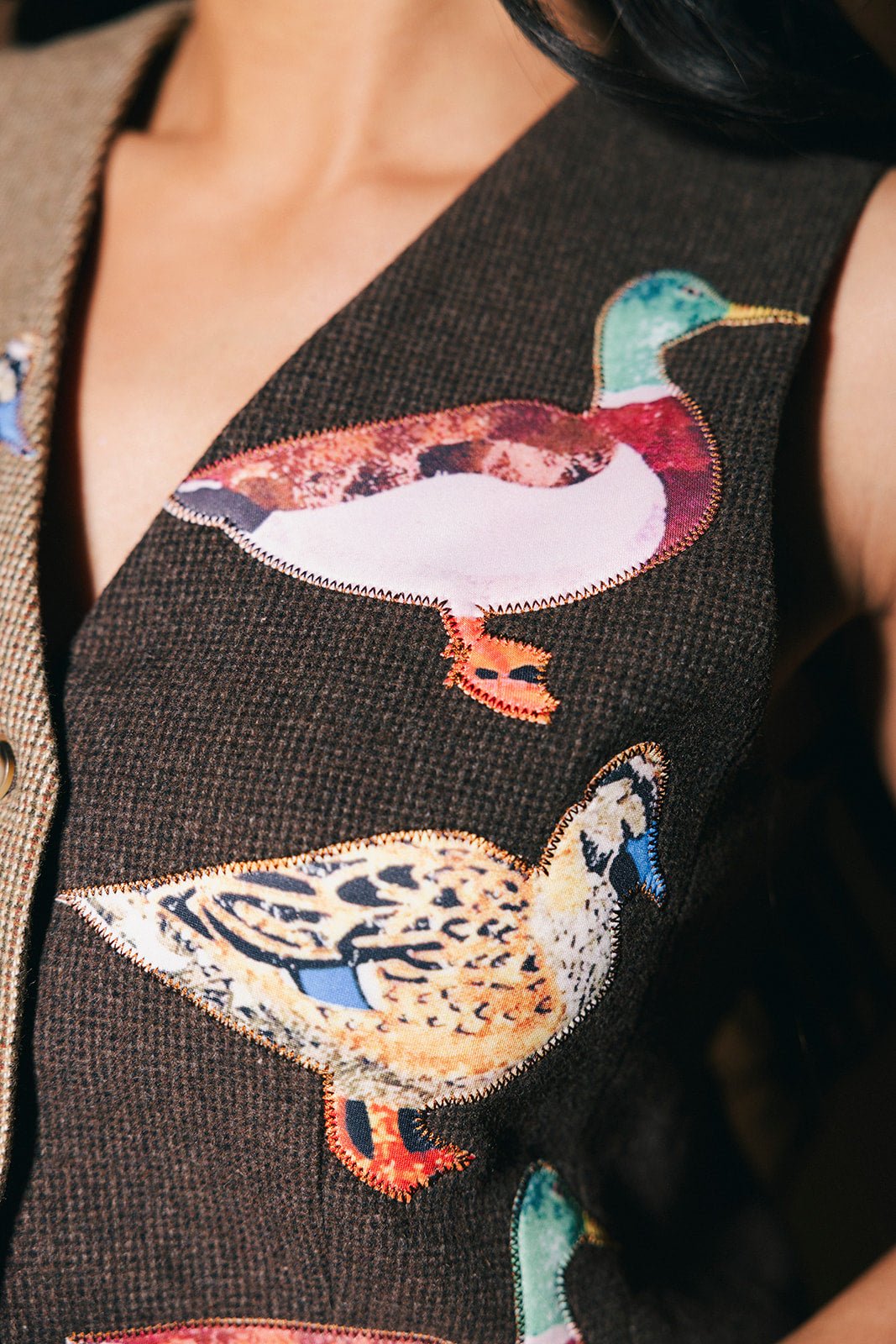 Lucky Duck Half + Half Waistcoat Vest - Dressed in Lala