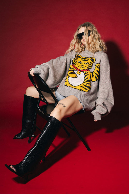 Lucky Girl Oversized Boxy Sweater - Dressed in Lala