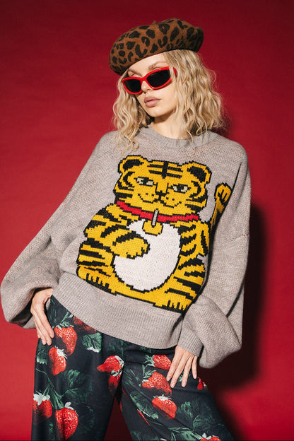Lucky Girl Oversized Boxy Sweater - Dressed in Lala
