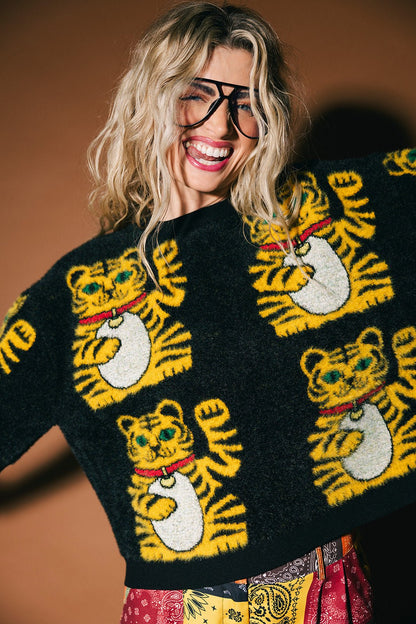 Lucky You Knit Tiger Top - Dressed in Lala