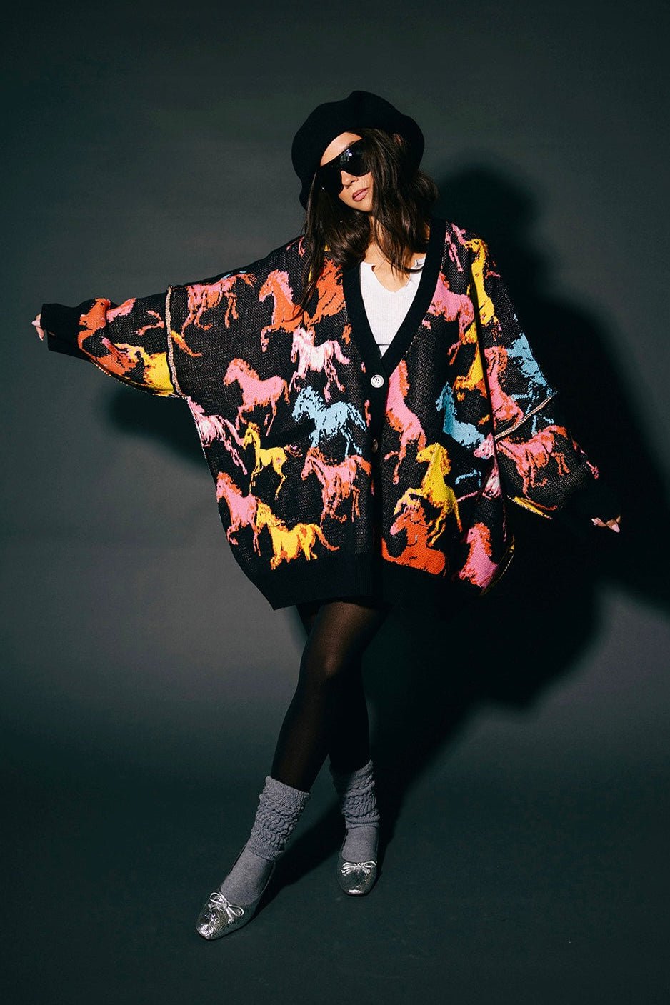 Magic Mustang Oversized Cardigan - Dressed in Lala