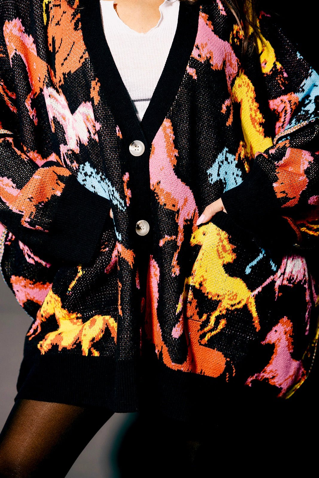 Magic Mustang Oversized Cardigan - Dressed in Lala