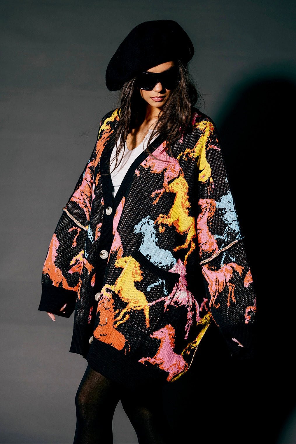 Magic Mustang Oversized Cardigan - Dressed in Lala