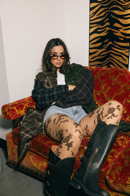 Mercury Retrograde Patchwork Plaid Coat - Dressed in Lala