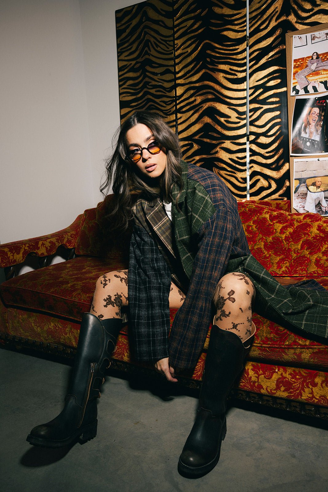 Mercury Retrograde Patchwork Plaid Coat - Dressed in Lala