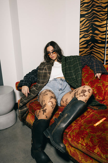 Mercury Retrograde Patchwork Plaid Coat - Dressed in Lala