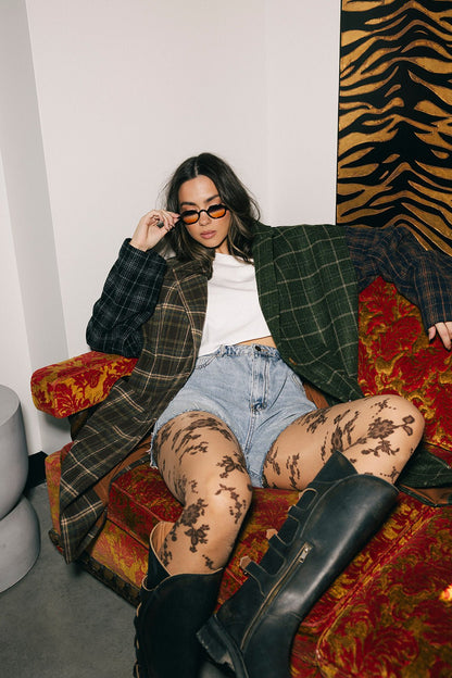 Mercury Retrograde Patchwork Plaid Coat - Dressed in Lala