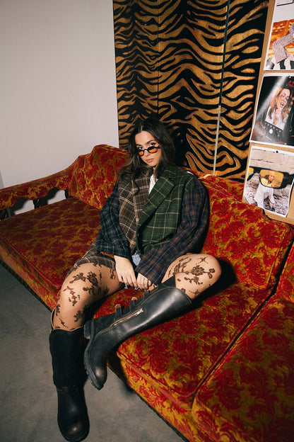 Mercury Retrograde Patchwork Plaid Coat - Dressed in Lala