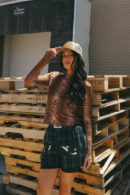 Mesh Top in Go Get 'Em Tiger - Dressed in Lala