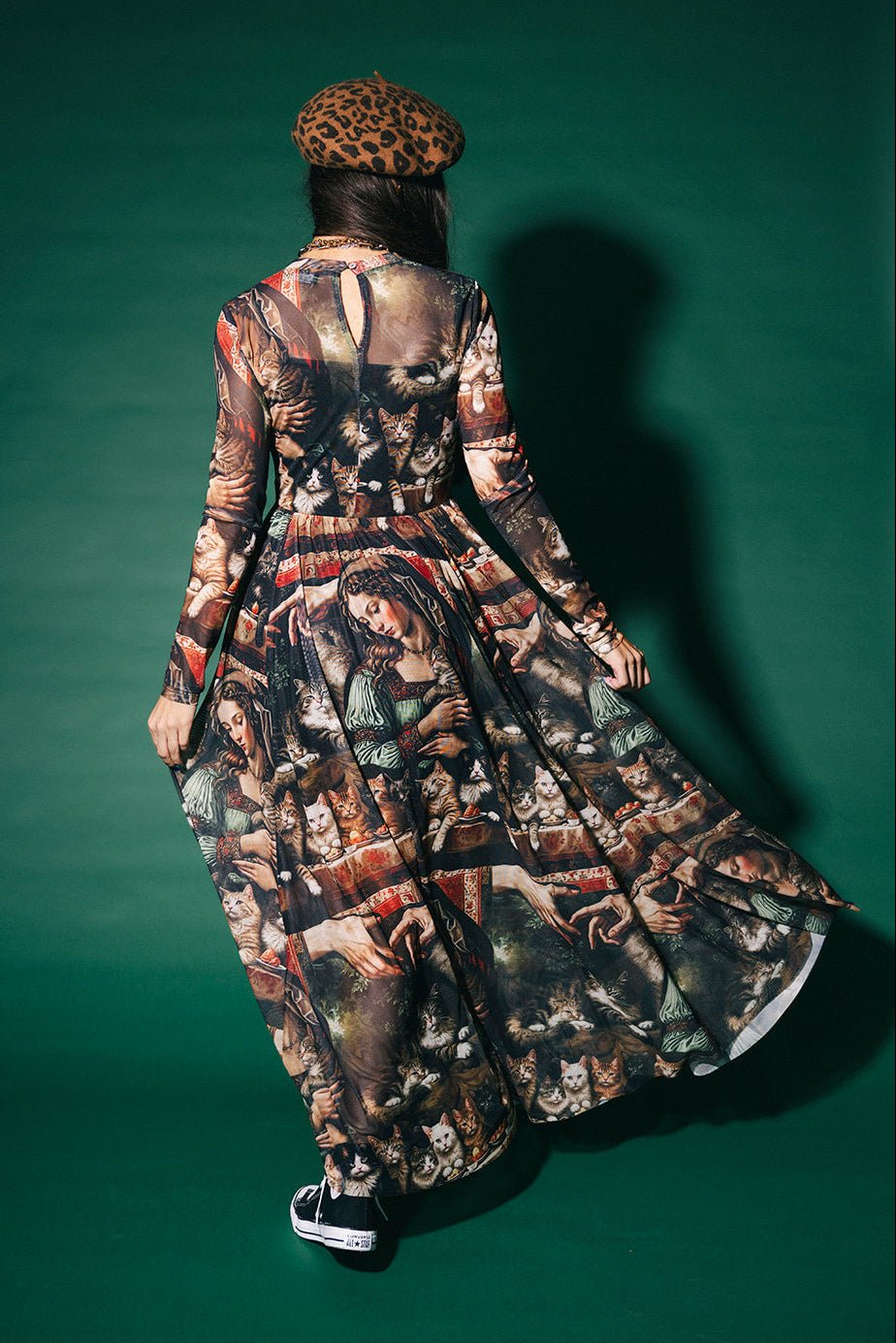More You Mesh Maxi Dress in Cult of Cats - Dressed in Lala
