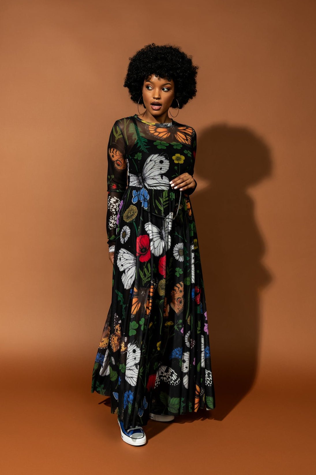 More You Mesh Maxi Dress in Folklore Florals - Dressed in Lala
