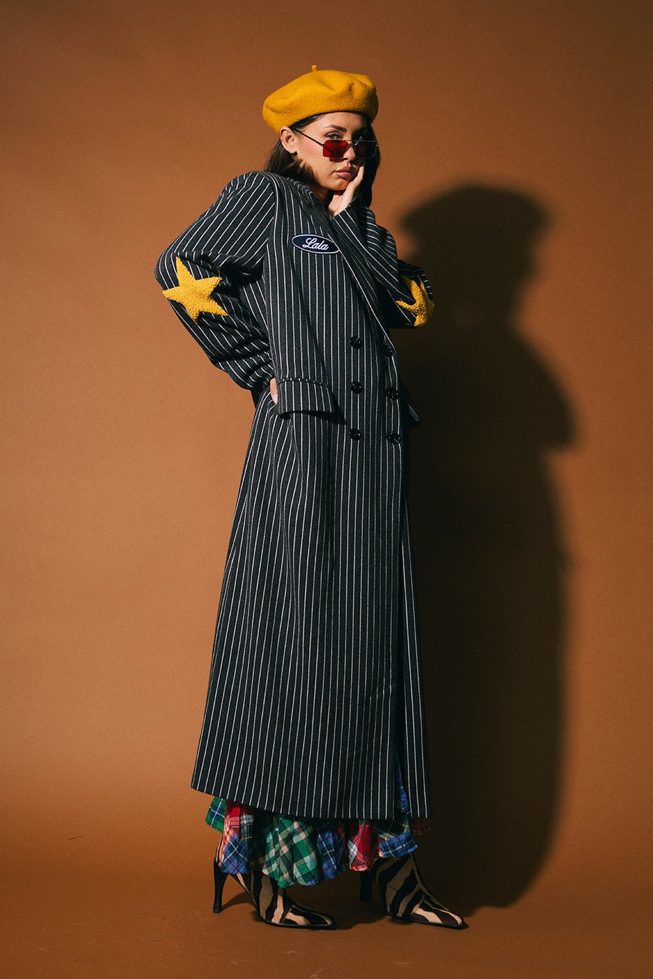 Muse De Lala Pinstripe Longline Coat - Dressed in Lala