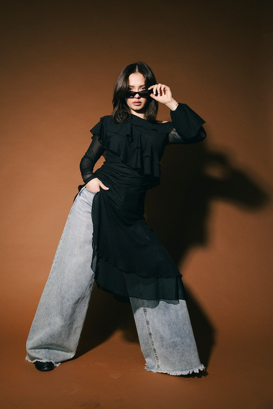 Muse of all Muses Mesh Asymmetrical Top – Dressed in Lala