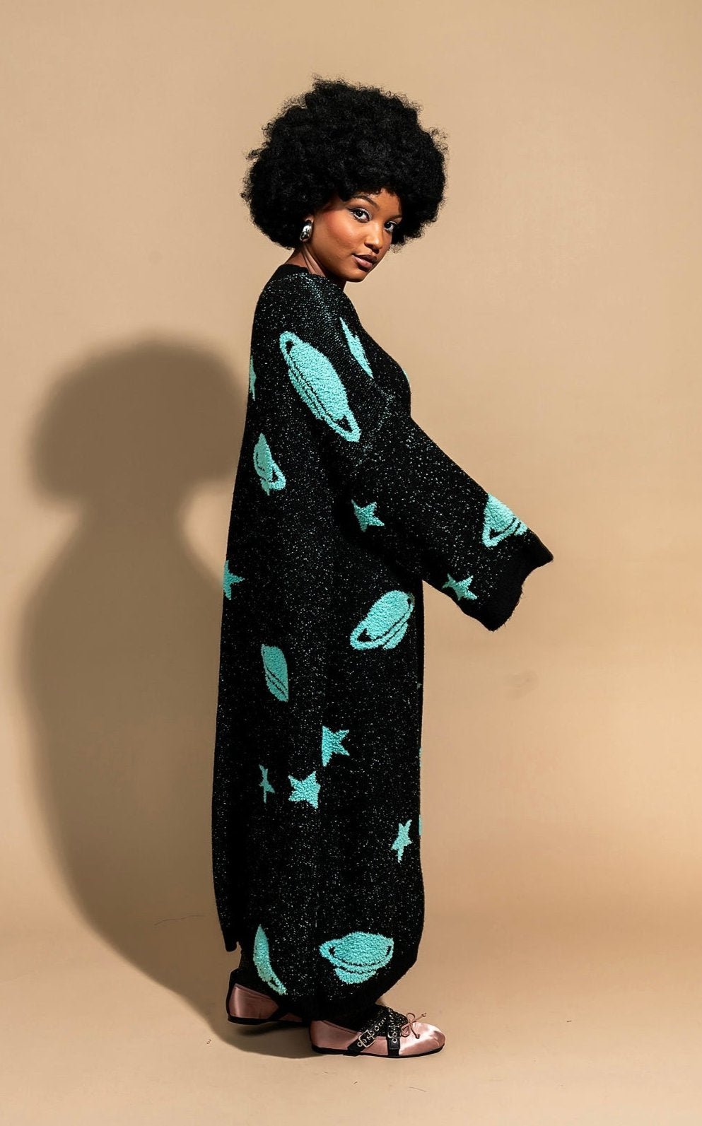 Need Some Space Oversized Knit Dress in Mint - Dressed in Lala