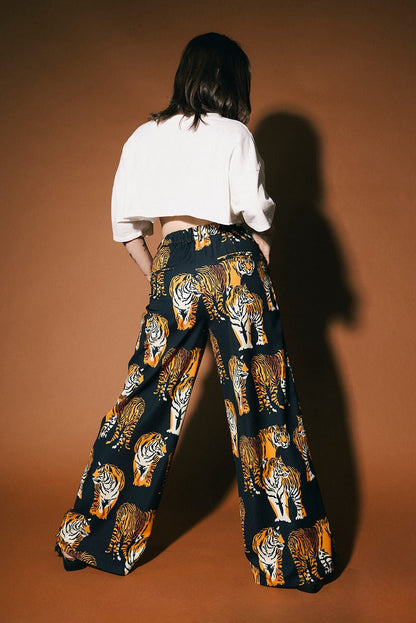 Never Taking These Off Trousers in Black Tiger Tales - Dressed in Lala