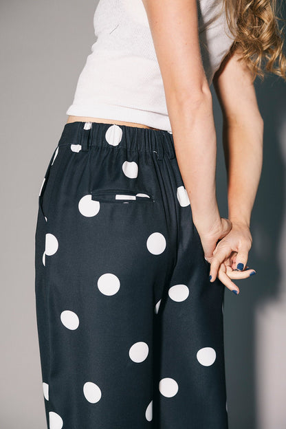 Never Taking These Off Trousers in Classic Polka Dot - Dressed in Lala