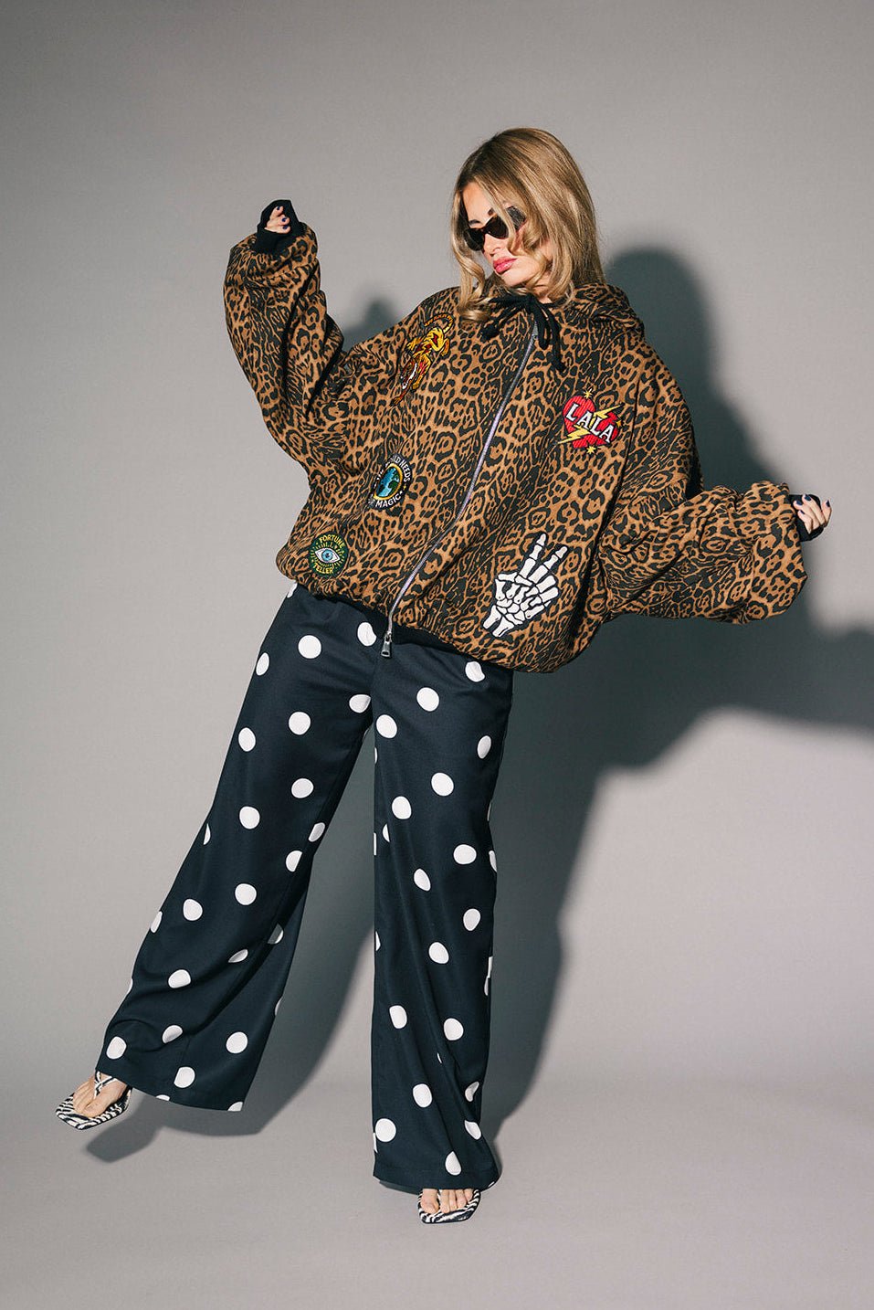 Never Taking These Off Trousers in Classic Polka Dot - Dressed in Lala