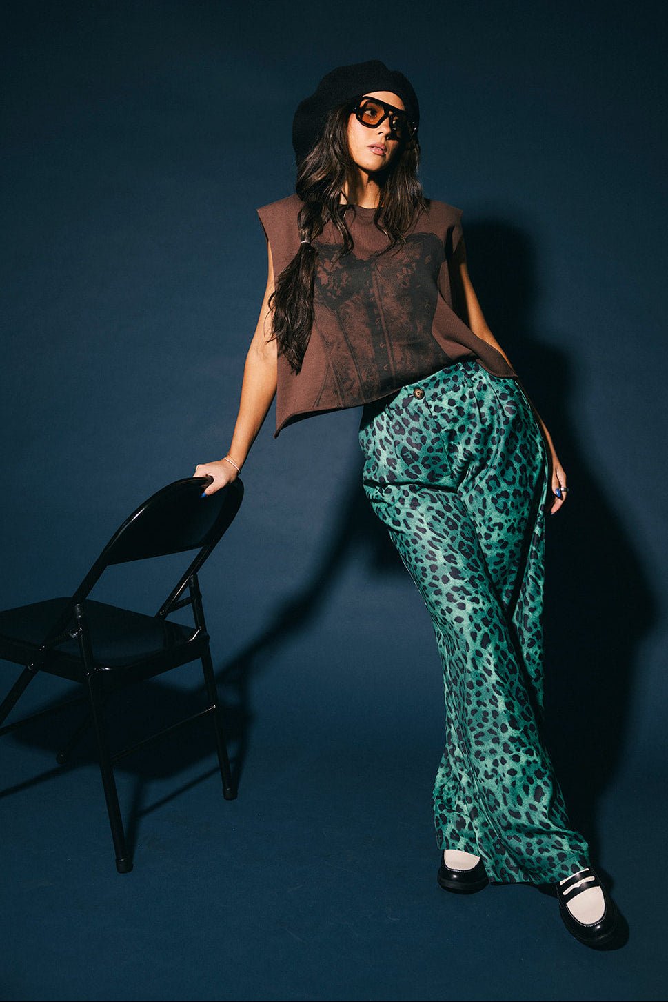 Never Taking These Off Trousers in Emerald Leopard - Dressed in Lala
