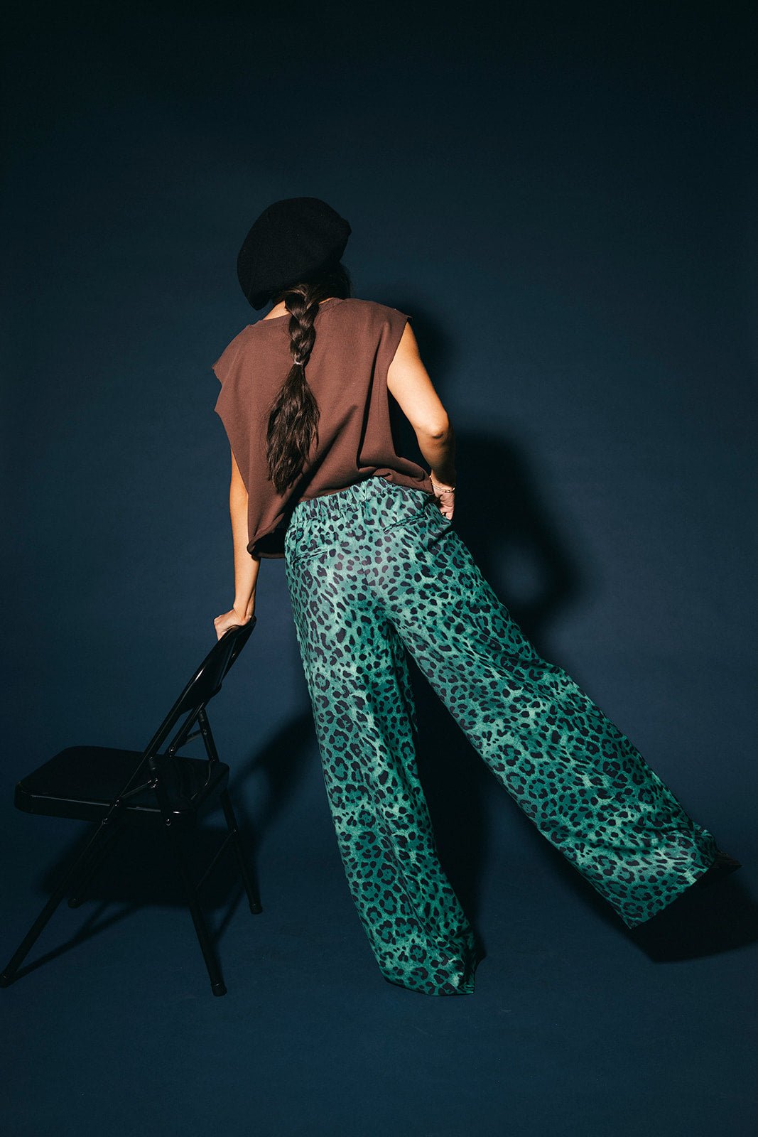 Never Taking These Off Trousers in Emerald Leopard - Dressed in Lala