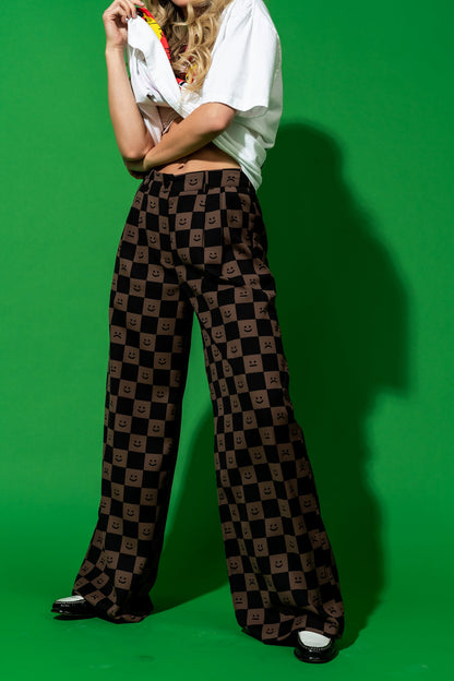 Never Taking These Off Trousers in Lots of Feelings Checkerboard - Dressed in Lala