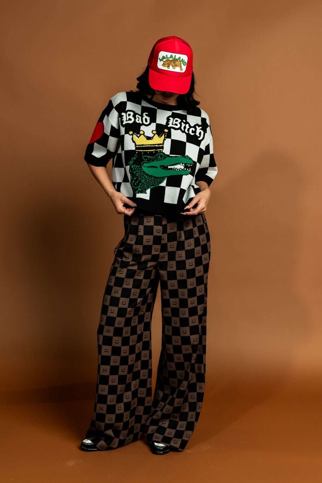 Never Taking These Off Trousers in Lots of Feelings Checkerboard - Dressed in Lala