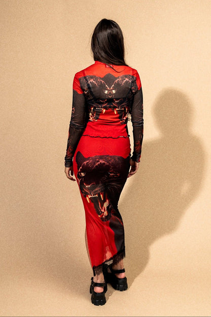 Not Your Emotional Support Panther Mesh Skirt - Dressed in Lala
