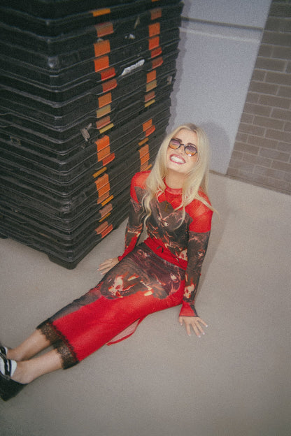 Not Your Emotional Support Panther Mesh Skirt - Dressed in Lala