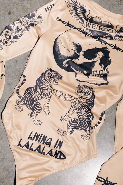 Not Your Girl Tattoo Bodysuit - Dressed in Lala