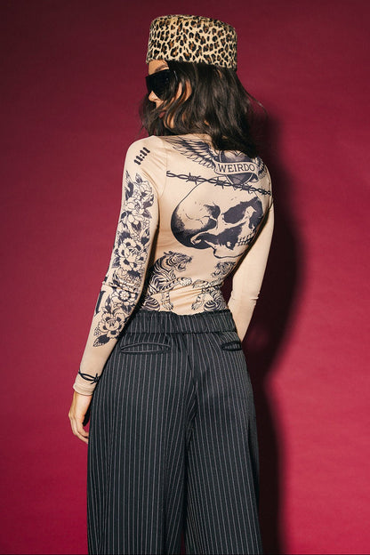 Not Your Girl Tattoo Bodysuit - Dressed in Lala