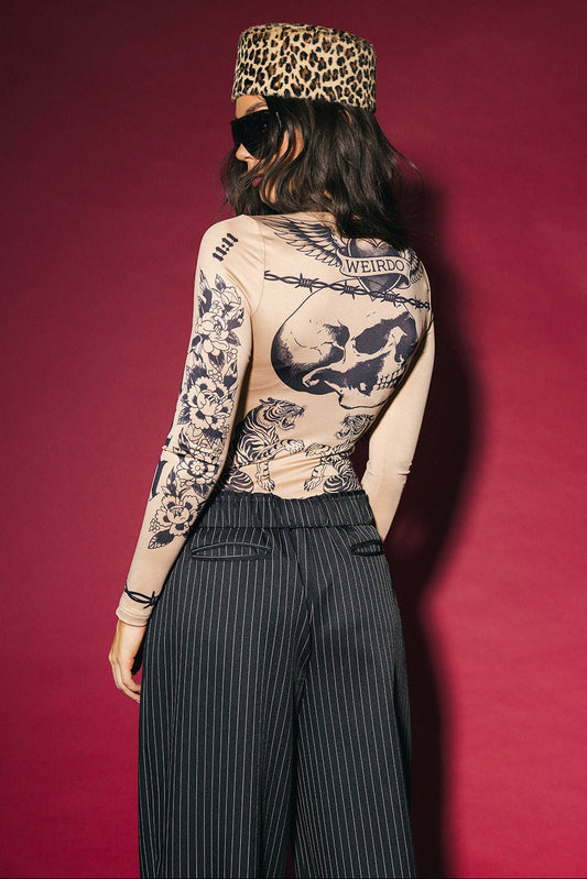 Not Your Girl Tattoo Bodysuit - Dressed in Lala