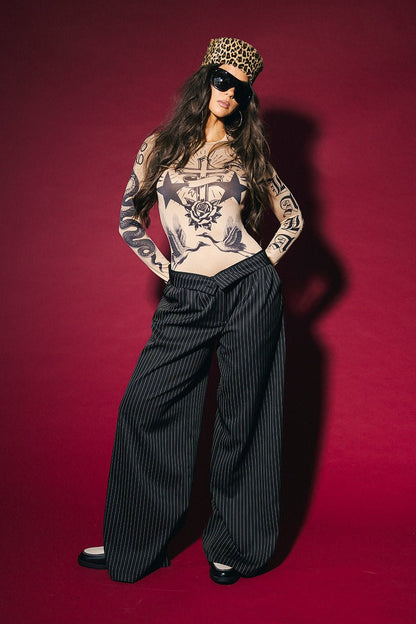 Not Your Girl Tattoo Bodysuit - Dressed in Lala